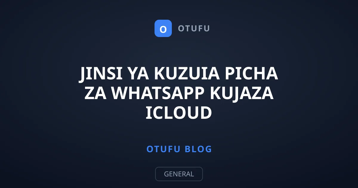 Jinsi ya Kuzuia Picha za WhatsApp Kujaza iCloud